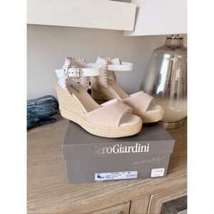 NEW Nero Giardini Espadrille Wedge Sandals in the color "femme" (pink) Size 38 /